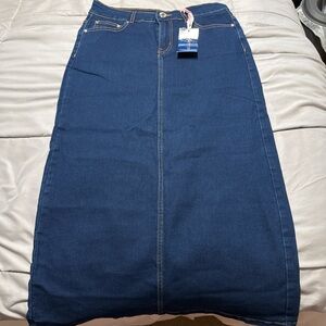 Source Unknown Dark Blue Maxi Skirt